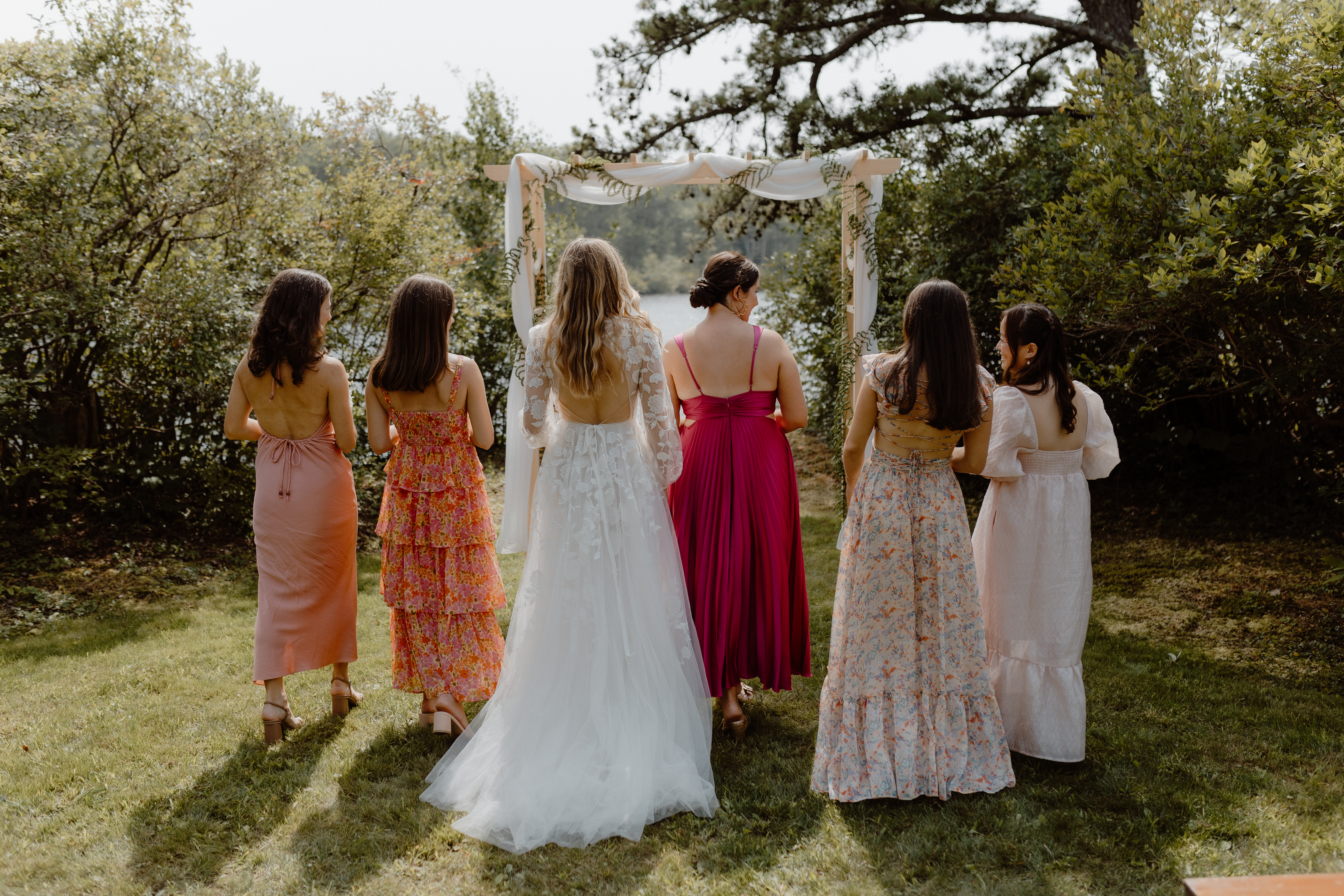 bride and bridesmaids