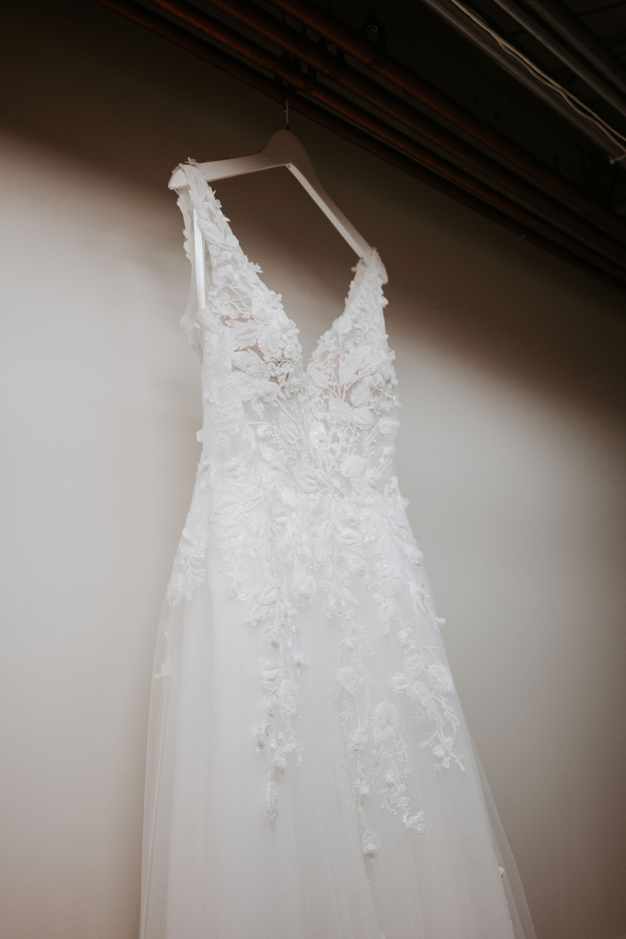 detail shot of wedding dress