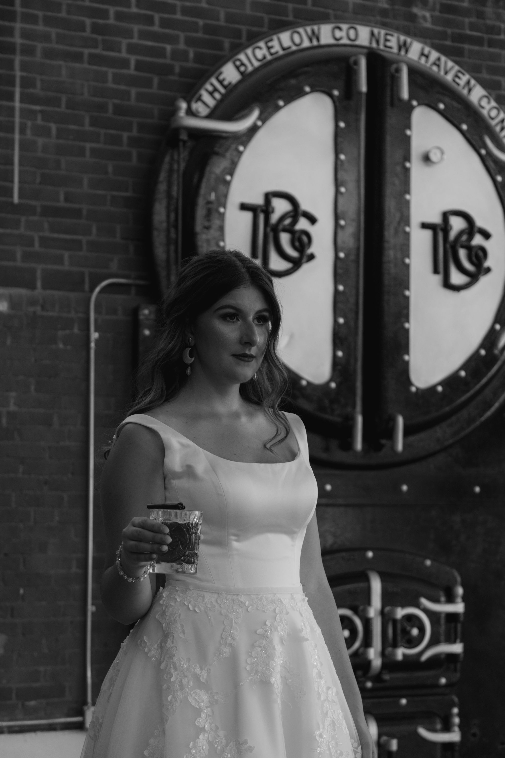bride holding the wedding's signature drink